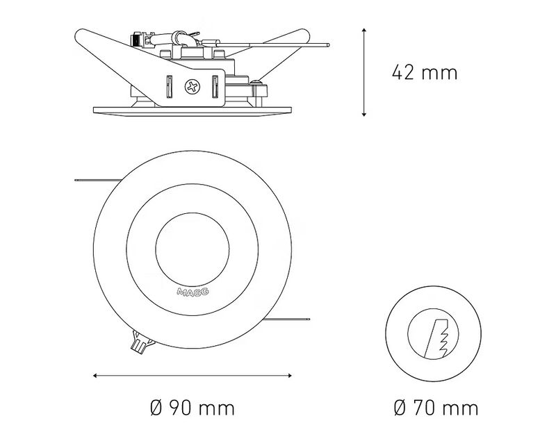 MAGG M500 DOM 5W 100-240V 40K BC