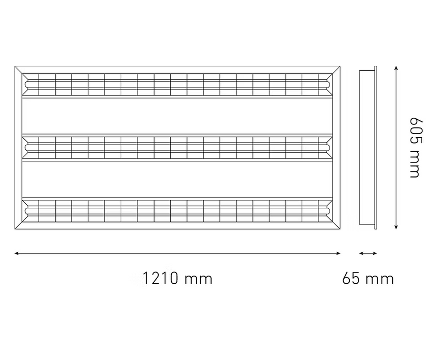 MAGG L5504-1I0 Kromos Led 60X120 100-305V 4000K Bco SKU: L5504-1I0