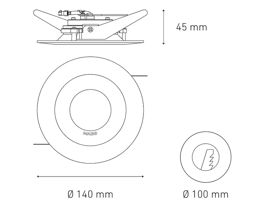 MAGG Downlight Led 750 Domo 8W 100-305V Bfp 4000K Niquel Satí­n SKU: L5015-BID