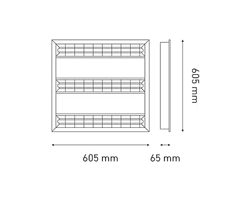MAGG KROMOS LED 60X60 T5 100-240V BF 40K BC