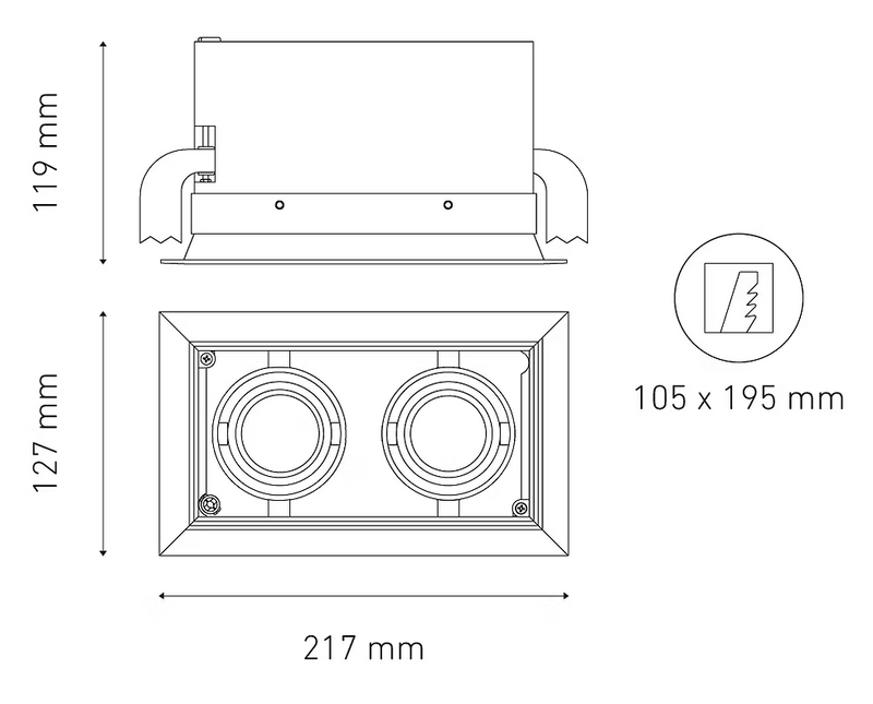 MAGG POINTS MINI II 17W 100-305V AFP 25° 30K NG