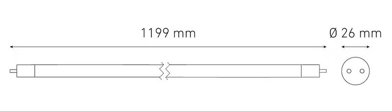 MAGG LAM T8 LED 18W 100-305V 40K OP (PLUS)