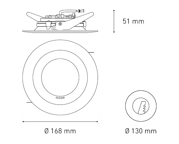 MAGG M 1400 16W 100-305V BFP 45° 40K BC