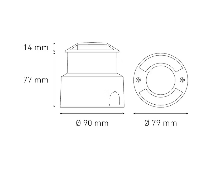 MAGG SIDE EMITR LED2S 2W 100-240V 27K GR AC