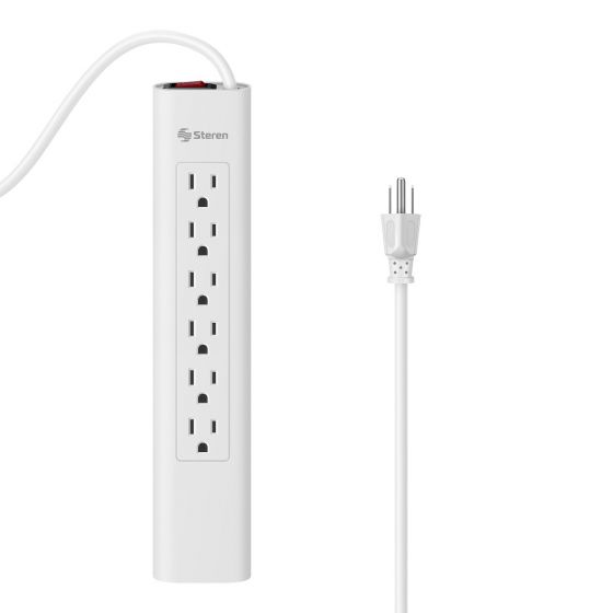 STEREN TIRA DE 6 MULTICONTACTOS C/CABLE 2.5M