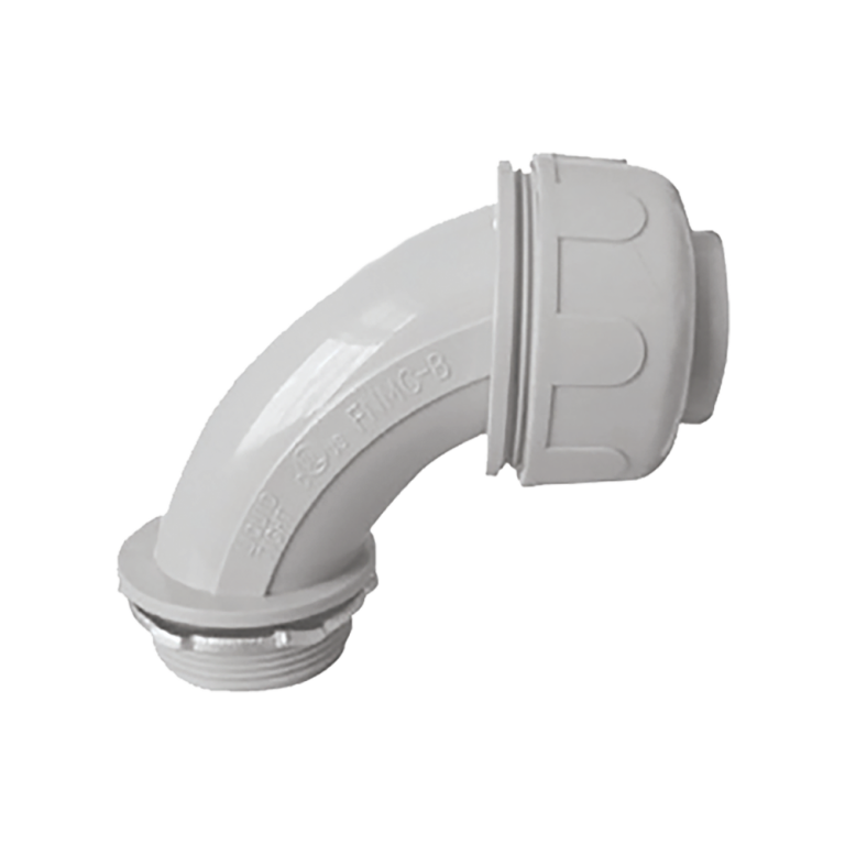 ARGOS CONECTOR CURVO P/TUBO FLEXIBLE NO METALICO 1"