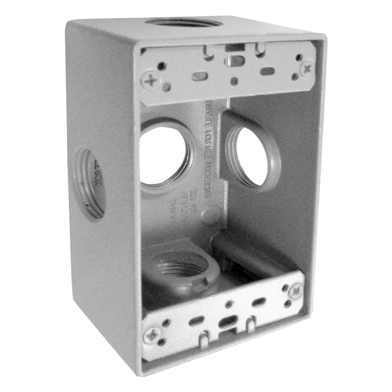 ARGOS CAJA RECTANGULAR AL X CON 5 ORIFICIOS DE 1/2"