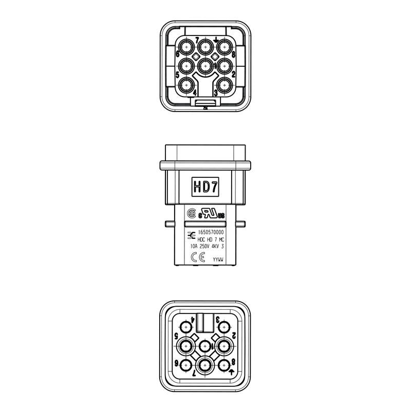 WEIDMULLER CONECTOR MACHO HDC HD 7 MC