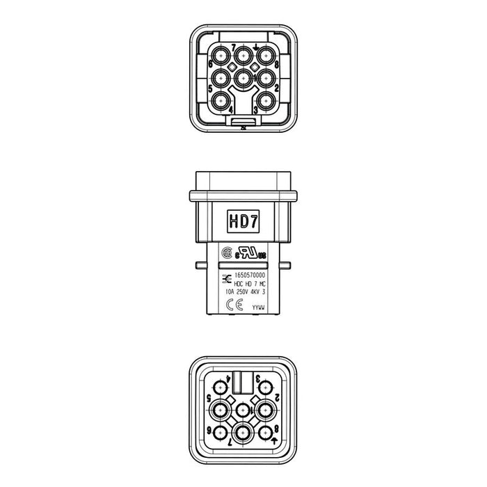 WEIDMULLER CONECTOR MACHO HDC HD 7 MC