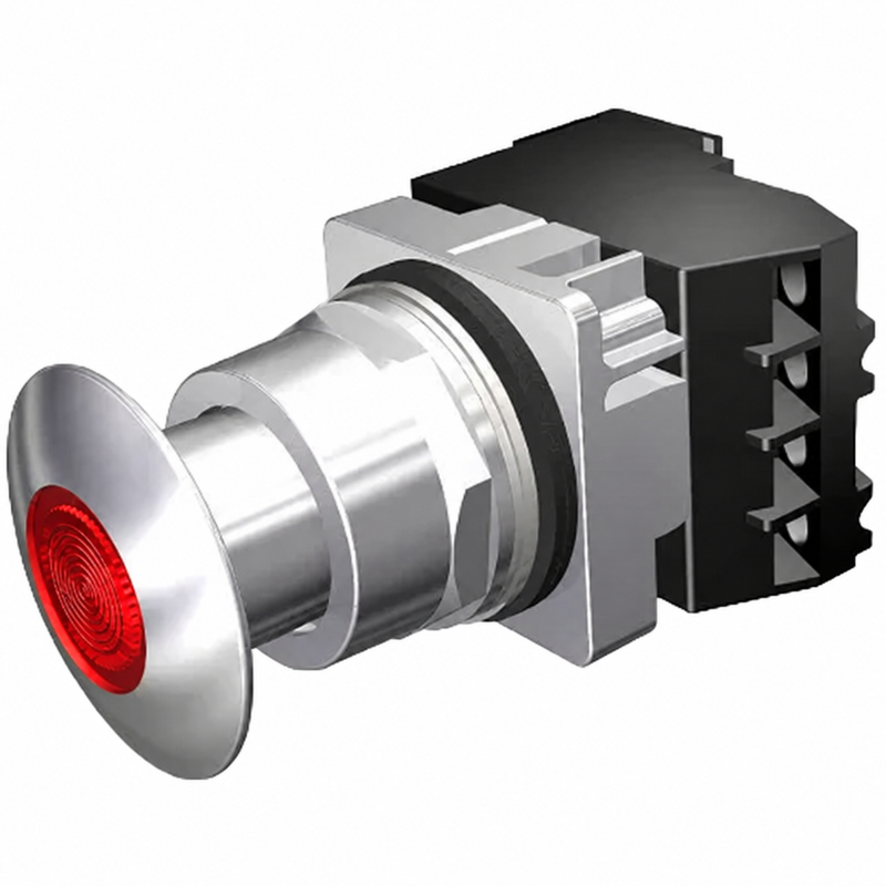SIEMENS 30mm BOTON HONGO ILUMINADO ROJO 24VAC/DC JALAR P/DESENC