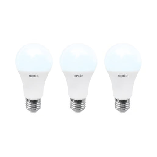 TECNOLITE KIT C/3 FOCO A19 LED 8.5W 100-240V 6500K E27 800LM EMPAQUE 3