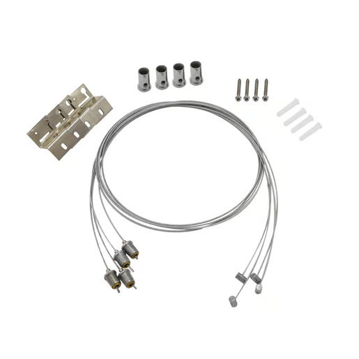 ESTEVEZ ACCESORIOS DE SUSPENSION PARA PANEL LED 1M ACCESORIOS ACERO