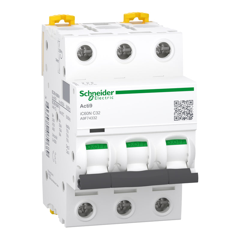 SCHNEIDER INT TERMOMAG P/RIEL 3P 32A C 6KA 440VAC 72VDC IC60N