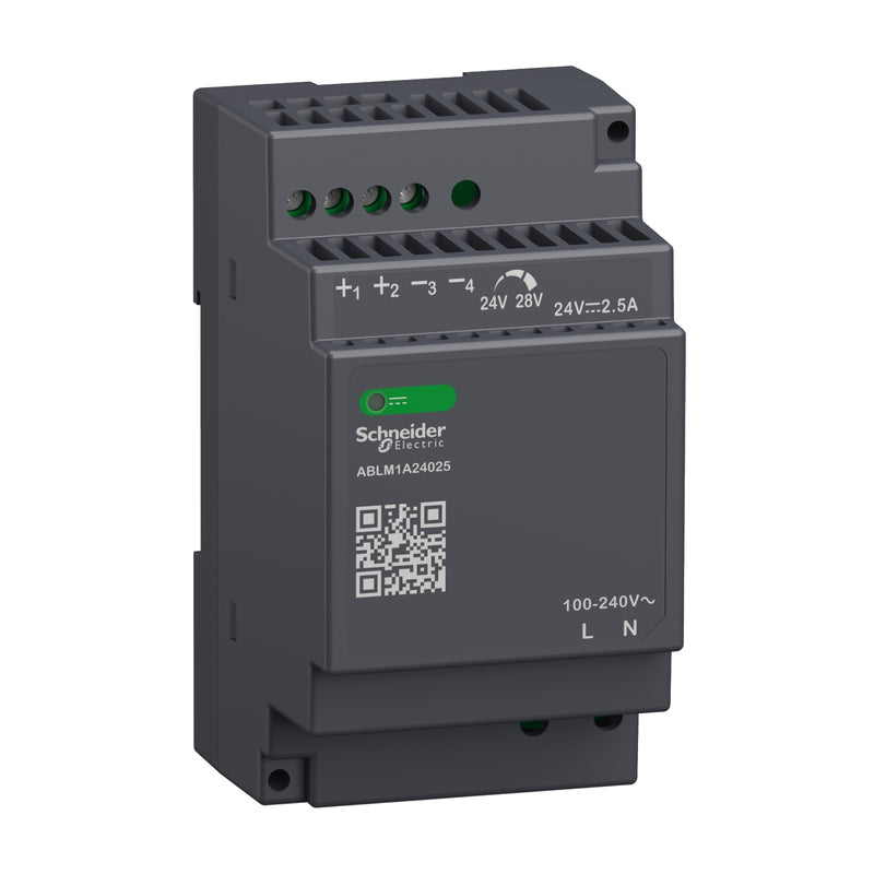 TELEMEC POWER SUPPLY 24V 2.5A MODULAR