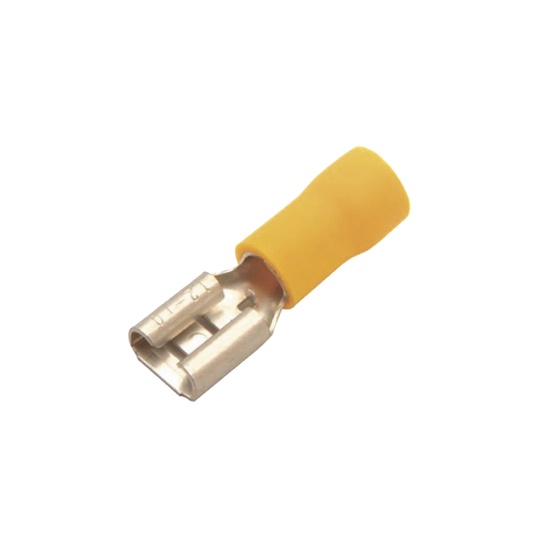 ARGOS TERMINAL HEMBRA AISLADA .250 AMARILLA 12-10 AWG 100PZ