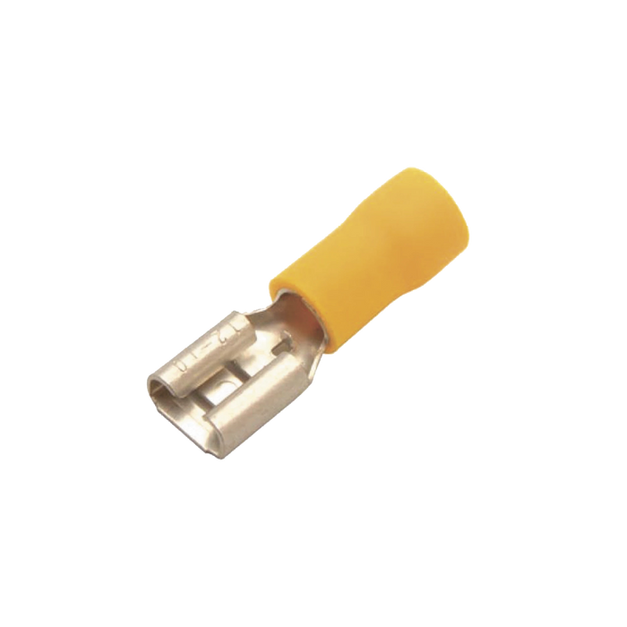 ARGOS TERMINAL HEMBRA AISLADA .250 AMARILLA 12-10 AWG 100PZ