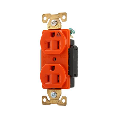 ARROW CONTACTO DUPLEX TIERRA AISLADA 15A 125VAC NARANJA