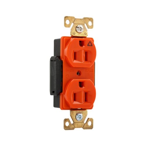 ARROW CONTACTO DUPLEX TIERRA AISLADA 15A 125VAC NARANJA