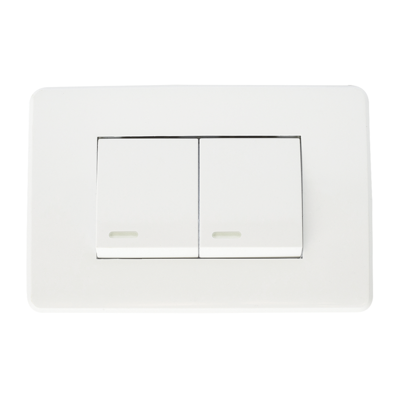 ARGOS APAGADOR DOBLE CON PLACA BCO 36MM 10A 250V