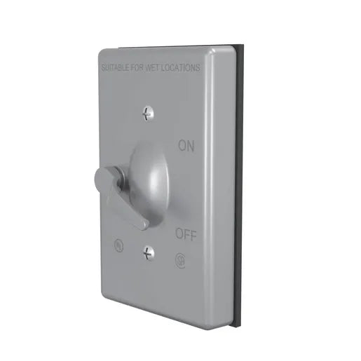HUBBELL TAPA ALUM APA VERTICAL P/1 TOGGLE 