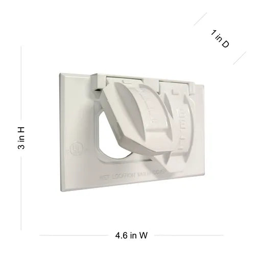 HUBBELL WP CVR 1G HORZ DEVMT (1)DPLX WHT