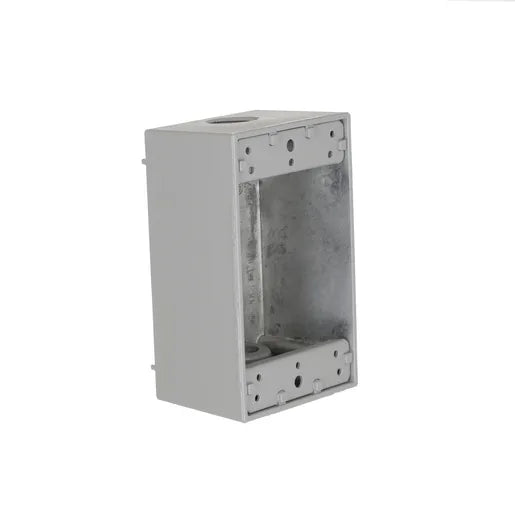HUBBELL CAJA FS1 1G 3 SALIDAS 1/2P GRIS