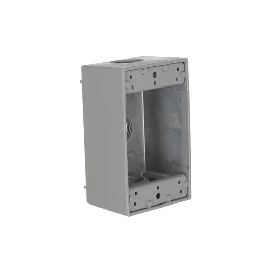 HUBBELL CAJA FS2 1G 3 SALIDAS 3/4P GRIS