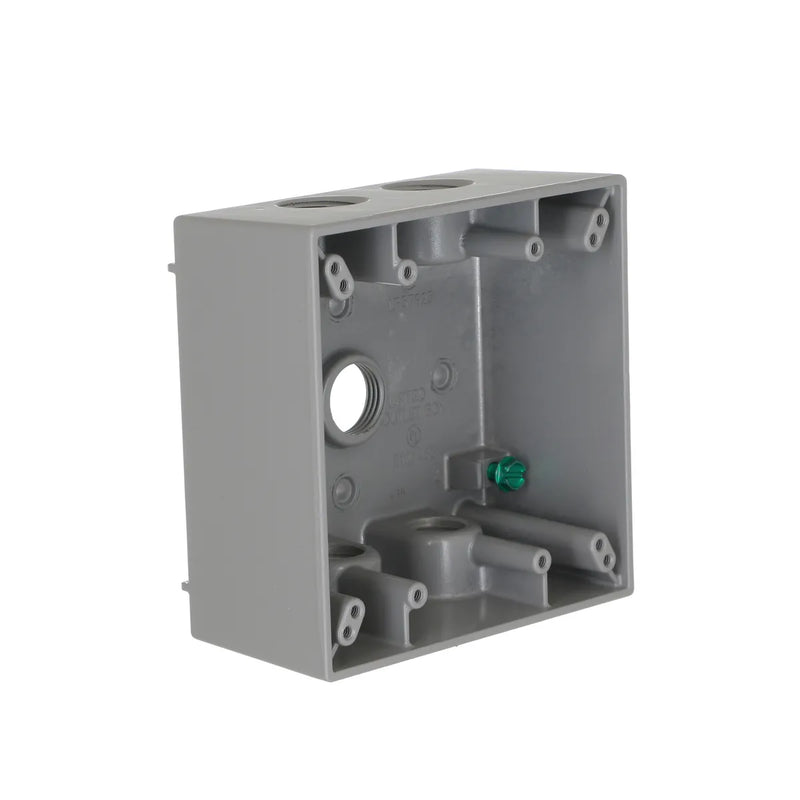 HUBBELL CAJA DE PASO API 2 GANG Y 5 SALIDAS 1/2" GRIS