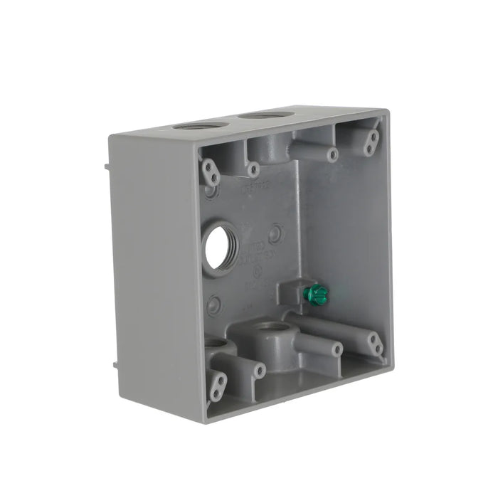 HUBBELL CAJA DE PASO API 2 GANG Y 5 SALIDAS 1/2" GRIS