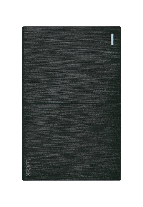 LUCEK PLACA METALICA CON 2 INTER. SENCILLOS 1.5 MOD. FLAT NEGRO
