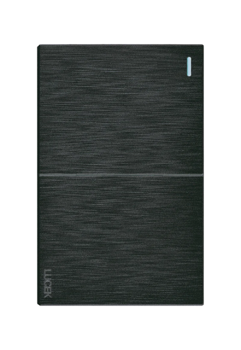 LUCEK PLACA METALICA CON 2 INTER. SENCILLOS 1.5 MOD. FLAT NEGRO