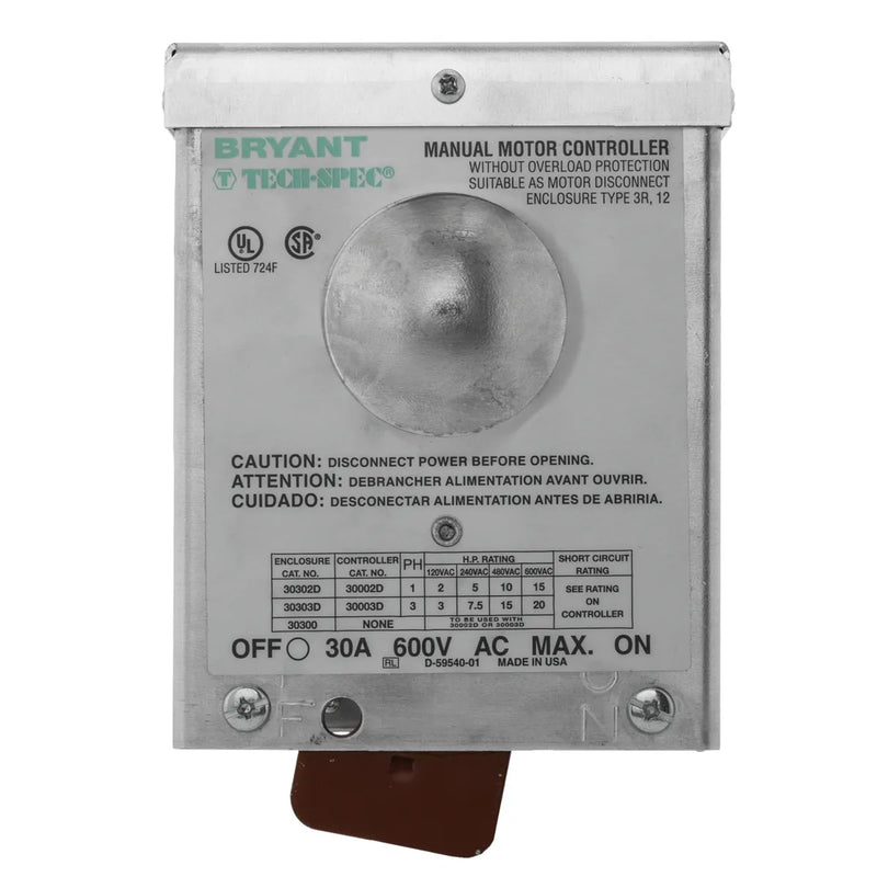 HUBBELL ARRANCADOR INDUST 3P 30A 600V NEMA 3R
