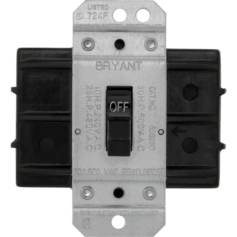 HUBBELL DESCONECTADOR 60 AMPS 3 POLOS 600V