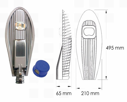 YEE STREET LIGHT OVAL 50W 6500K 110-277V 6000LM