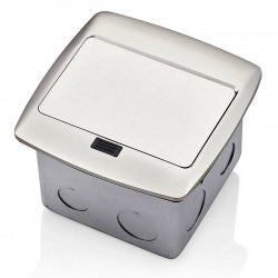 LEVITON CAJA DE PISO C/RECEP TAMPER-RESISTANT 20A COLOR NIQUEL