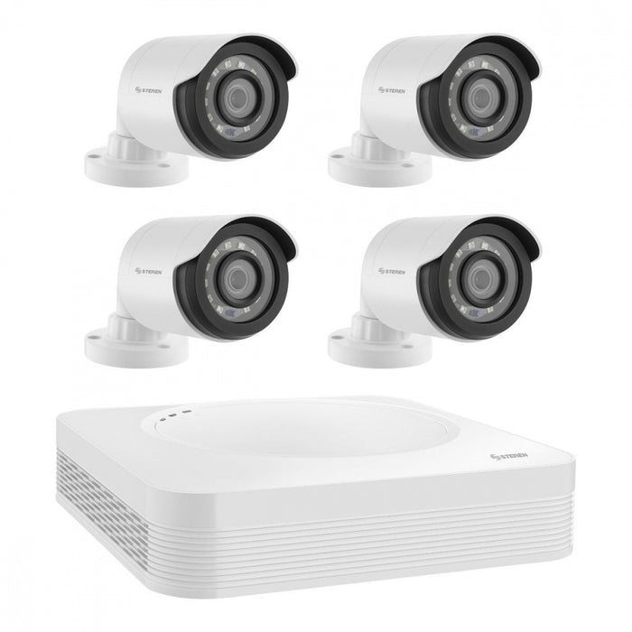 STEREN KIT DE VIGILANCIA 4 CAMARAS CCTV Y 4 CANAELS C/GRABADORA