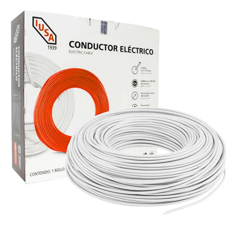 CABLE IUSA THW 6 AWG BLANCO ROLLO
