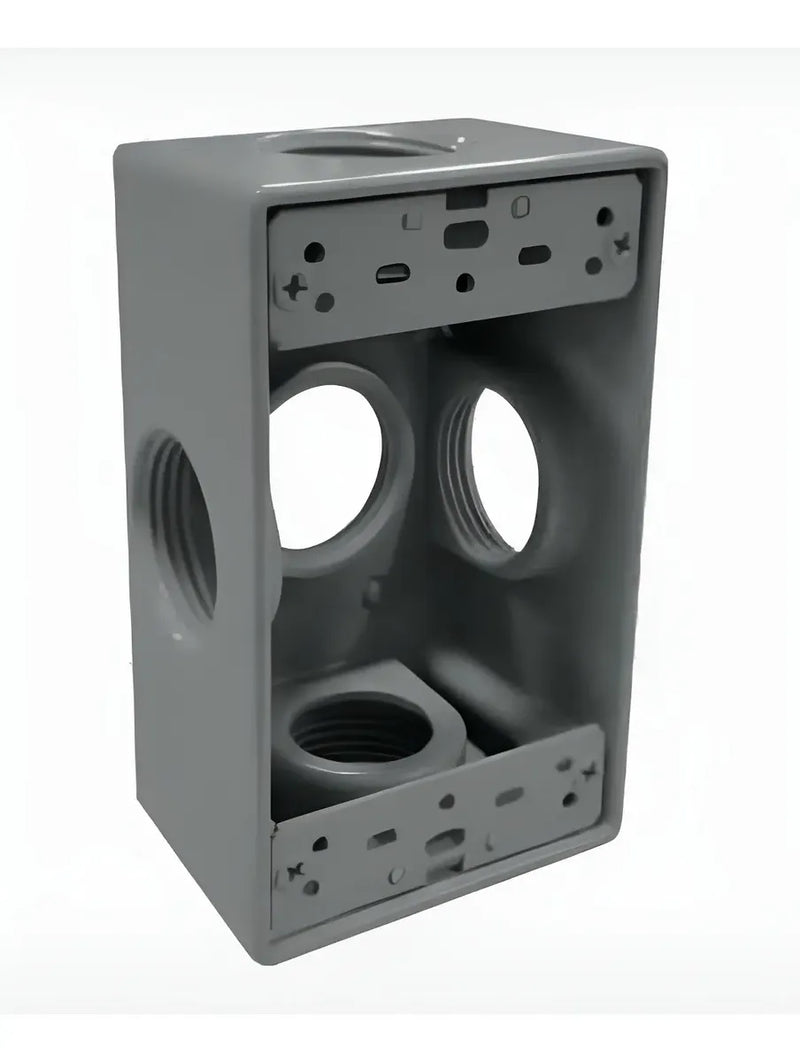 ARGOS CAJA RECTANGULAR 5 ORIFICIOS 1" DE ALUMINIO