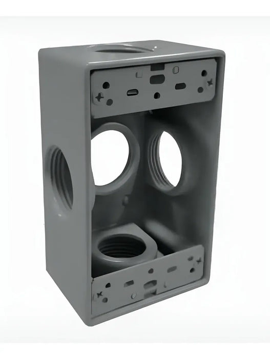 ARGOS CAJA RECTANGULAR 5 ORIFICIOS 1" DE ALUMINIO