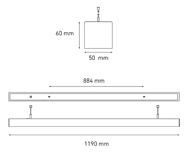 MAGG BL U SUSP. 1200 25W 100-305V AFP 60K BC