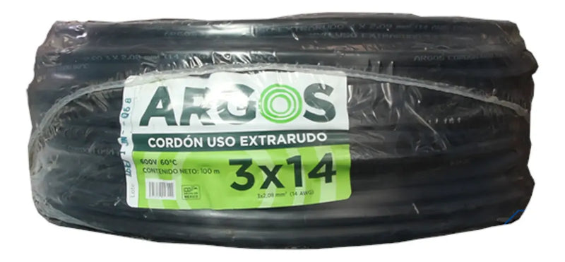 CABLE USO RUDO ARGOS 3X14 AWG NEGRO