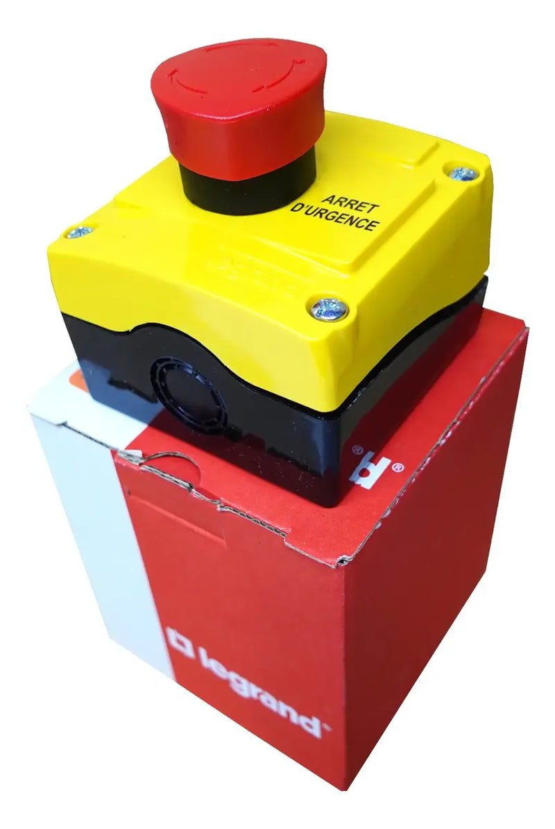 LEGRAND CAJA FRENTE AMARILLO C/PARO DE EMRG NO LU