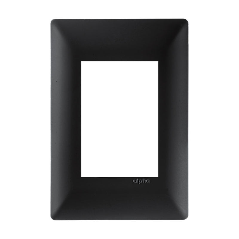ALPHA PLACA 3 VENTANAS NEGRO