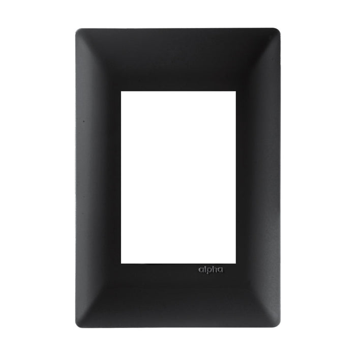 ALPHA PLACA 3 VENTANAS NEGRO