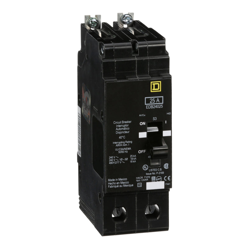 SQUARE D INT TERMOMAG NF 480VAC 2P 25A 18KA 480VAC