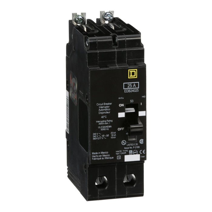 SQUARE D INT TERMOMAG NF 480VAC 2P 25A 18KA 480VAC