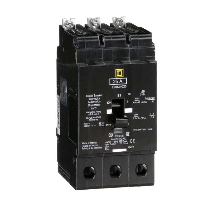 SQUARE D INT TERMOMAG NF 480VAC 3P 25A 18KA 480VAC