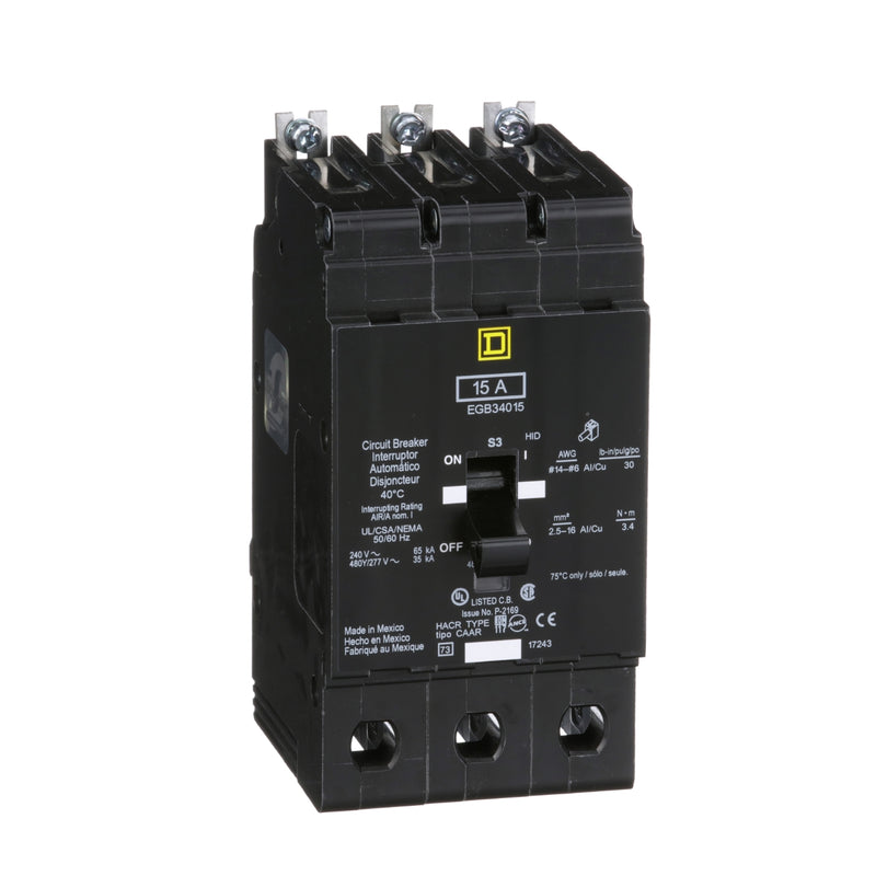 SQUARE D INT TERMOMAG NF 480VAC 3P 15A 36KA 480VAC