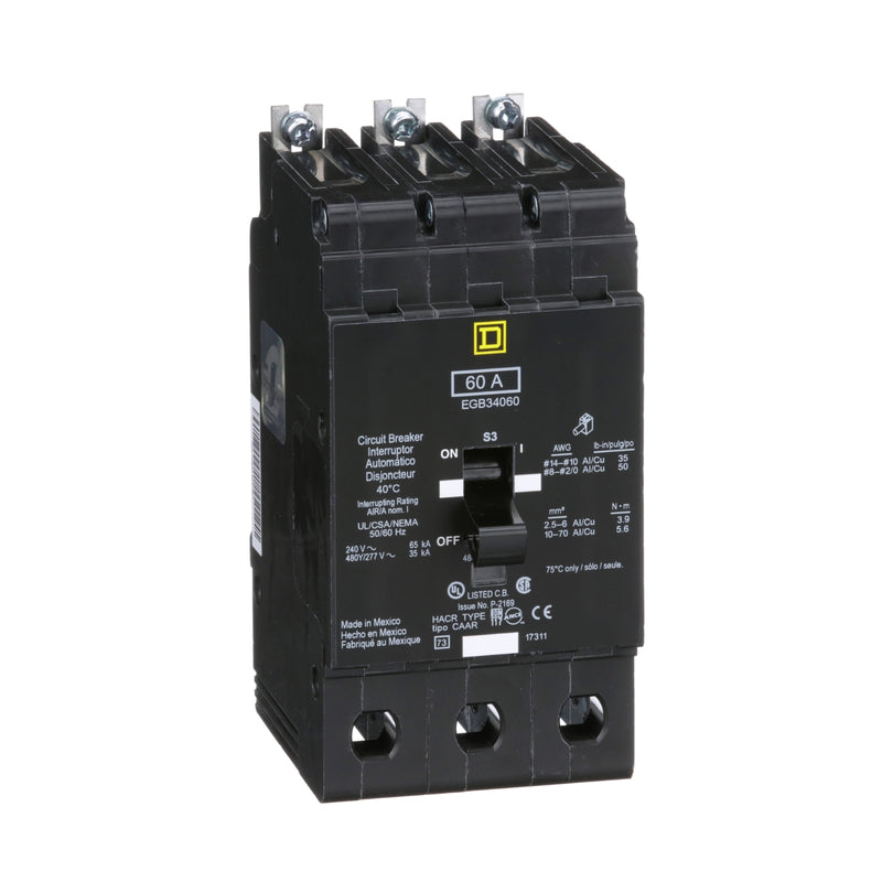SQUARE D INT TERMOMAG NF 480VAC 3P 60A 36KA 480VAC