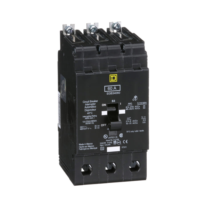 SQUARE D INT TERMOMAG NF 480VAC 3P 60A 36KA 480VAC